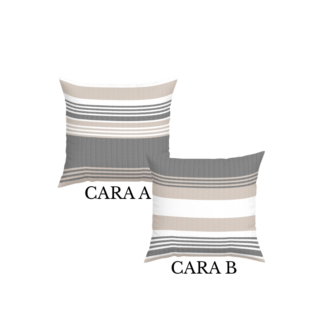 NATURALS - Funda Cojín Estampada 100% Algodón - Medida 50x50 cm - Funda Cojín Cuadrado Sin Relleno y Con Cremallera - Tacto Extrasuave - Fabricado en España