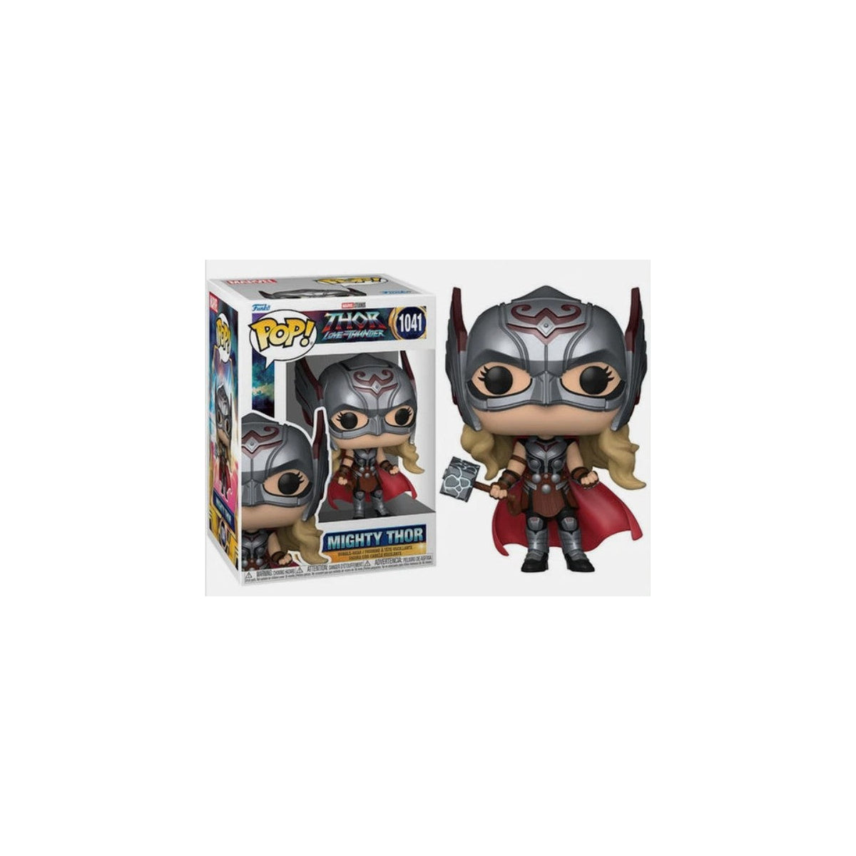 Funko - Figura Pop Mighty Thor #1041 de la película Thor: Love and Thunder, colección Marvel, diseño detallado para coleccionistas, ideal para estantería o vitrina
