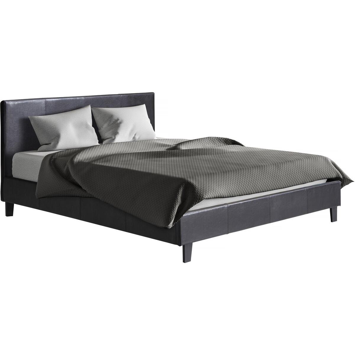 Habitat y Jardin - Cama "Lina" - 140 x 190 cm - Negro
