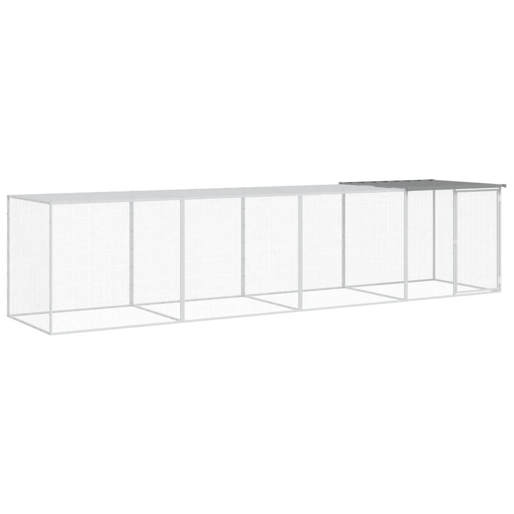 vidaXL Gallinero con Techo Jaula de Gallinas Caseta Acero Galvanizado Color Antracita,  Gris claro, y mas