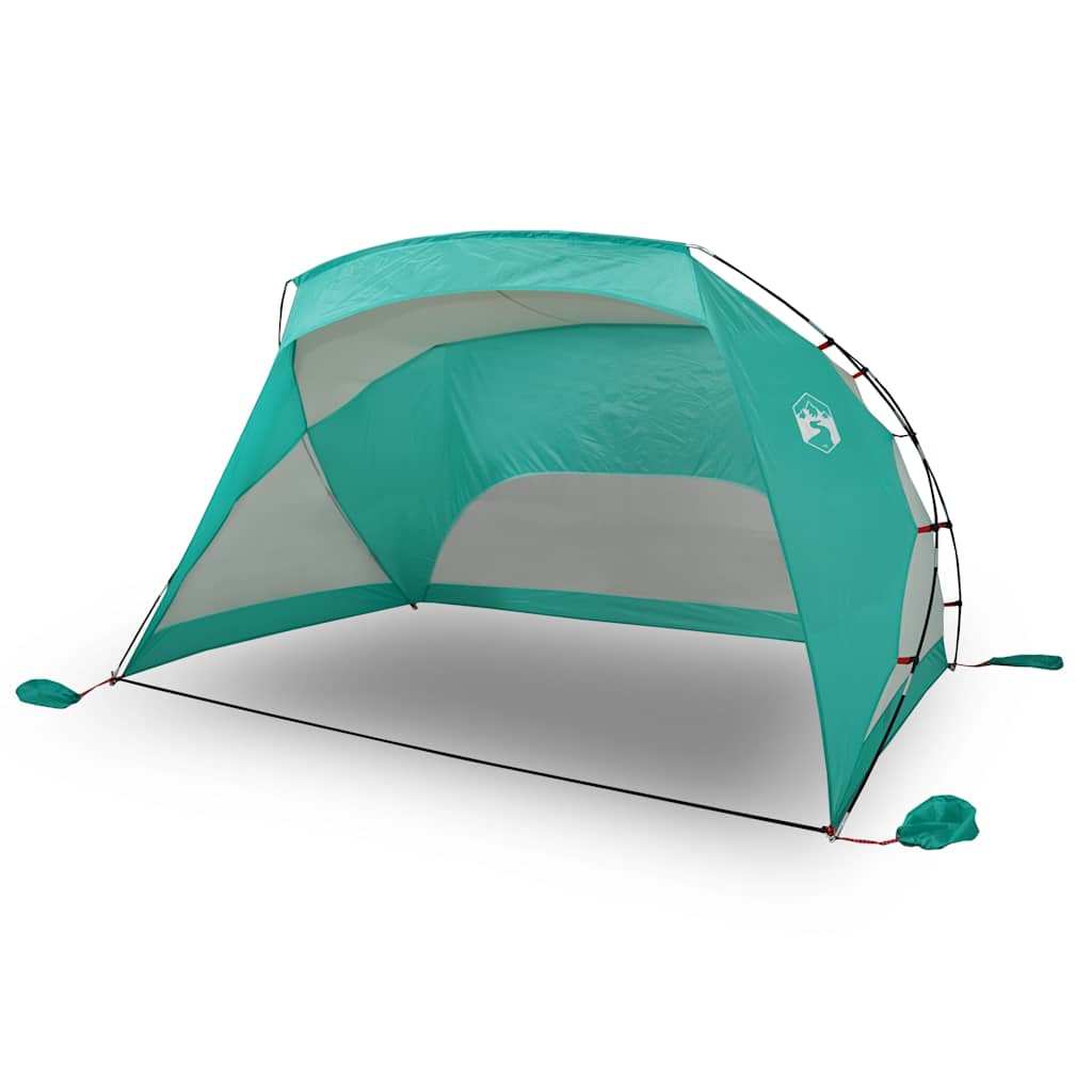 vidaXL Tienda de playa 185T poliéster verde agua 274x178x170/148 cm