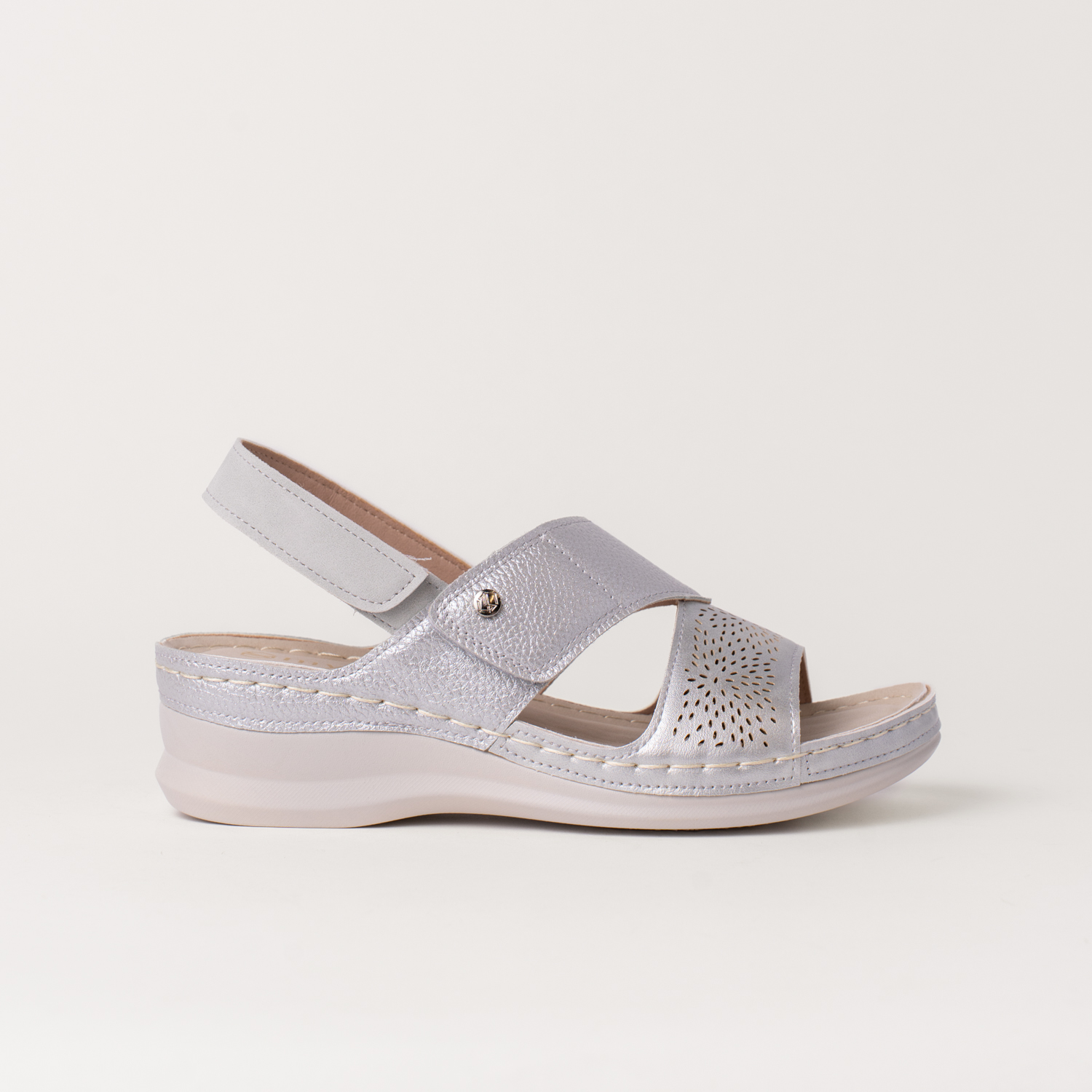 Mysoft 25M017 Sandalias con cuña de mujer cierre en velcro