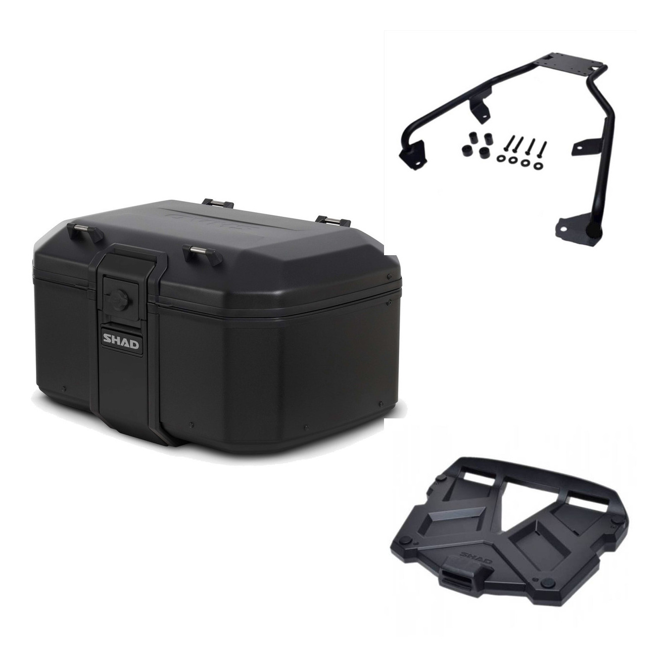 Baul Tr55 Pure Black + Parrilla Terra Pl KIT-569343