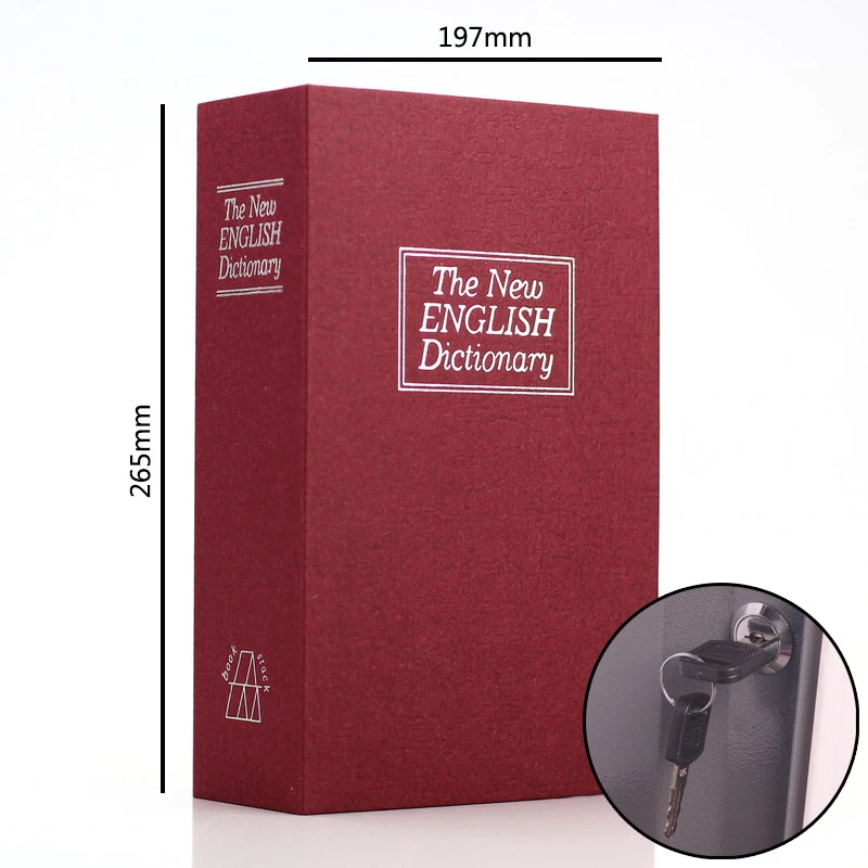 Om Home Casillero de seguridad para Mini Libros, caja de seguridad secreta para guardar dinero en efectivo, monedas, cerradura de joyería