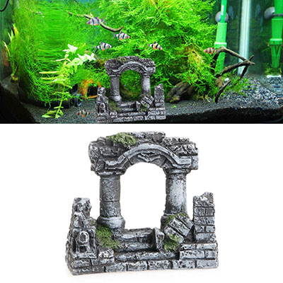 TK Adorno De Acuario De Ruinas Palaciegas Artificiales Columna Romana Antigua Castillo Europeo Para Decoraciones De Acuario Y Caja De Reptiles