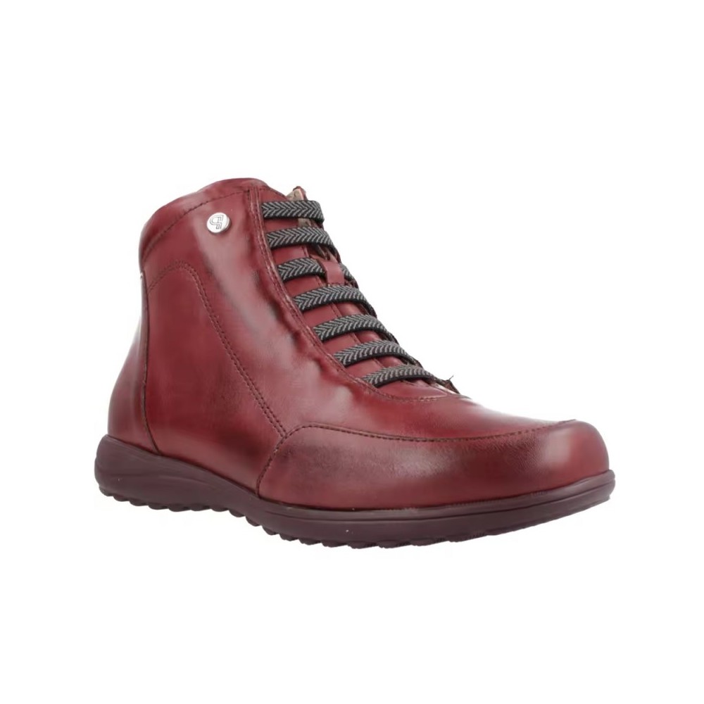 Botines Planos Pitillos 118 Mujer Burdeos