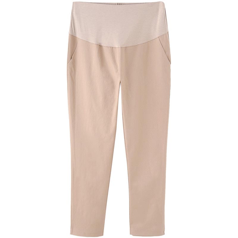 TK Pantalones De Maternidad Para Mujer Primavera Verano Rectos Cómodos Soporte Para Abdomen En Nine Minutes Talla Grande COTTON
