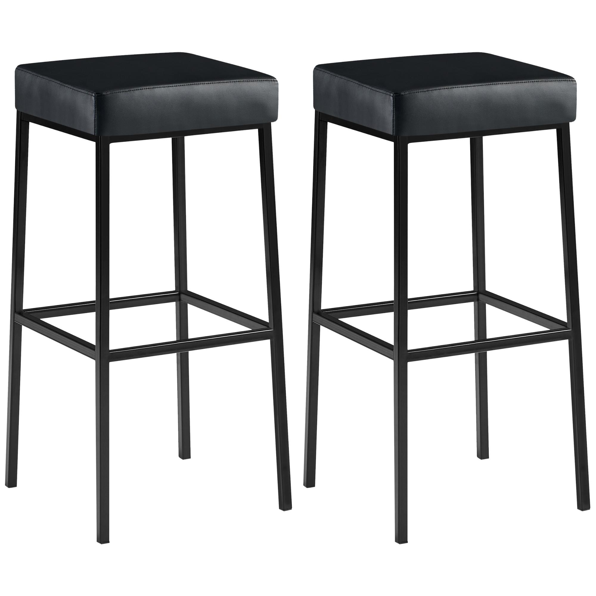 Set De 2 Taburetes Montreal ~ Altura 85 cm Negro,Negro