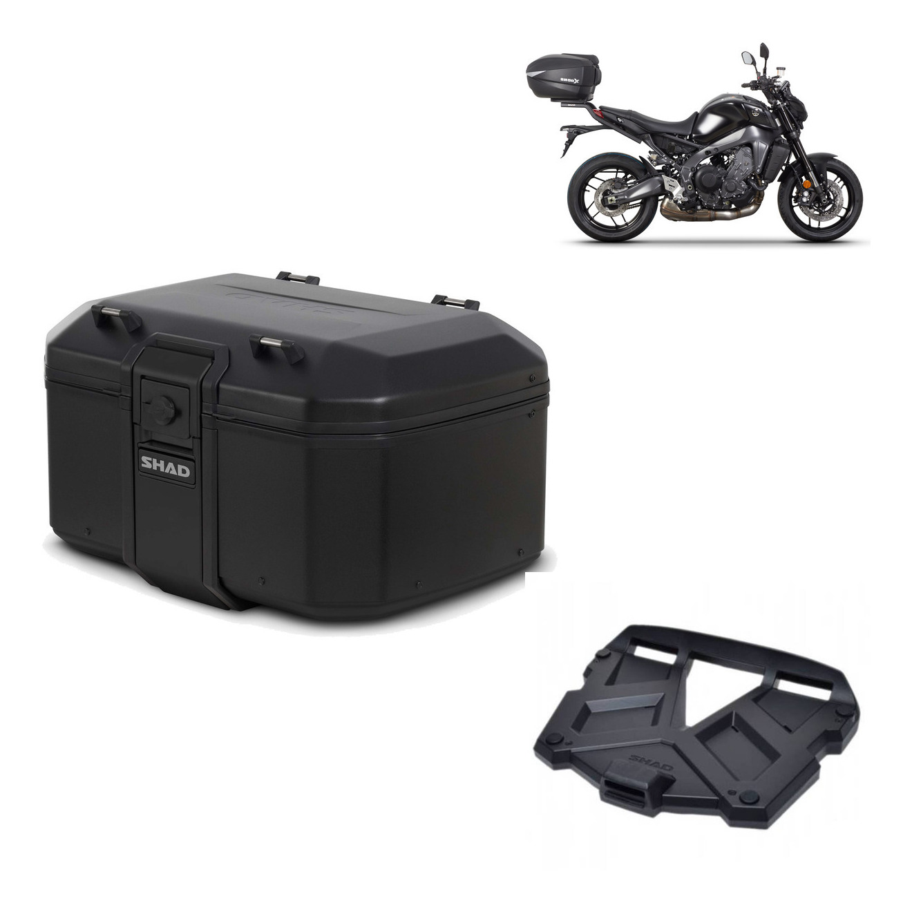 Baul Tr55 Pure Black + Parrilla Terra Pl KIT-569382