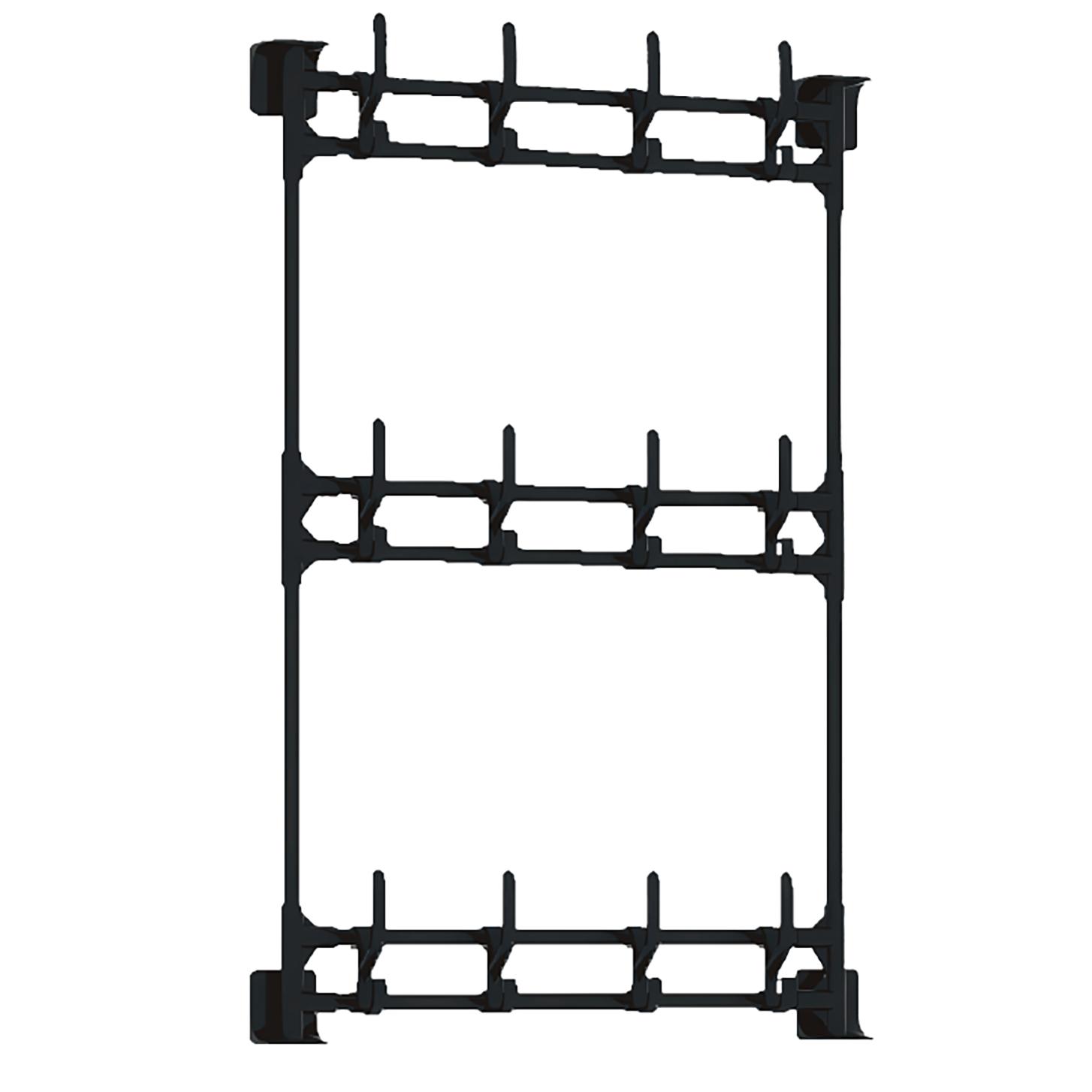 Perchero de Pared Vertical de 3 Niveles con Múltiples Ganchos | Colgador de Abrigos, Bolsos y Accesorios | Estructura de Acero Resistente, Fácil Instalación Sin Clavos | Disponible en Negro y Blanco