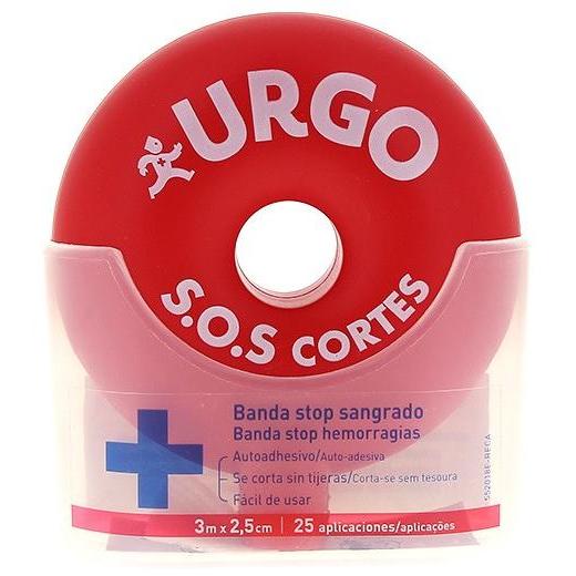Urgo Sos Cortes Banda Adhesiva Stop Sangrado 3Mx2,5Cm