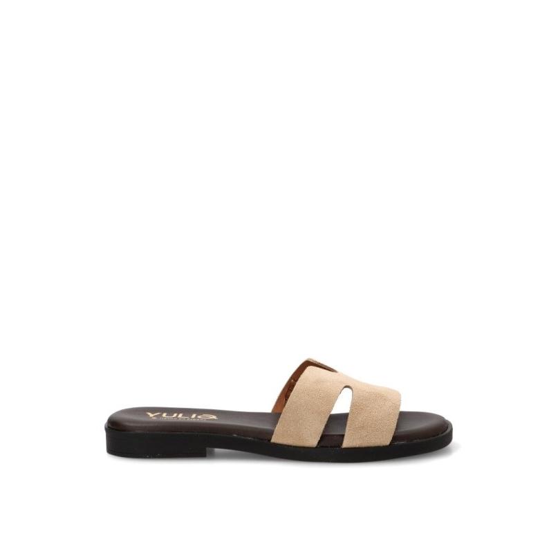 Sandalia Yulia - Mujer - Suela Plana - Modelo 222 - Color Taupe