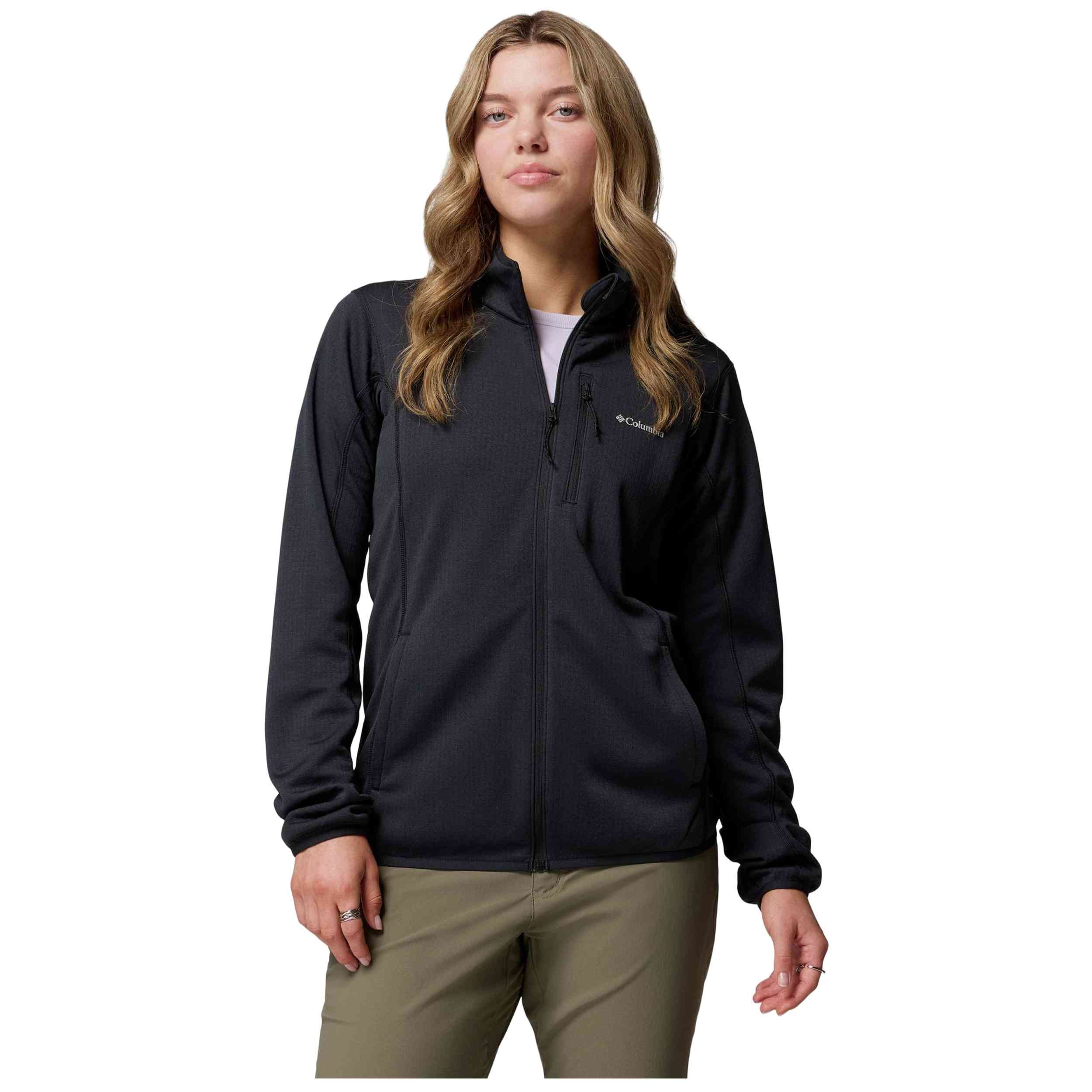 Chaqueta Columbia modelo Forro polar Columbia Essential Hike Grid Fleece Full Zip negro mujer para Mujer en color Negro