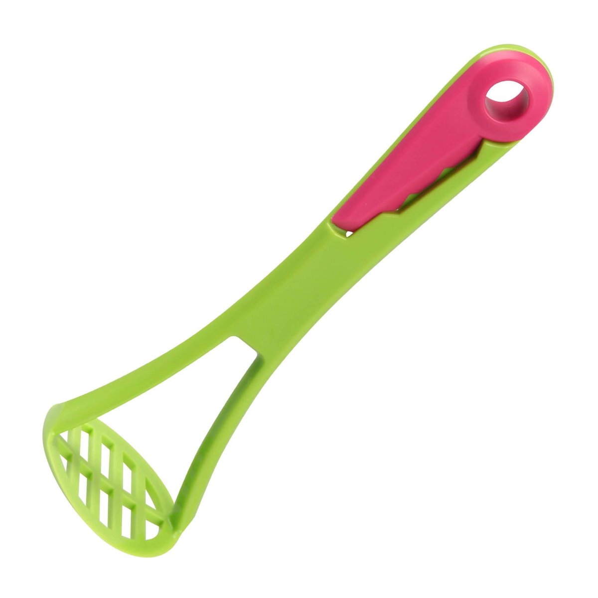 Fackelmann Cortador-Prensador De Aguacate 4 En 1, ABS,  acero inox, color verde y fucsia, 1 ud.
