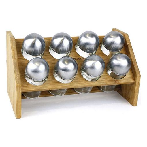 QUTTIN - Especiero De Bambú QUTTIN - (8 Pcs) (25 X 14,5 X 14,5 Cm) | Amystyle