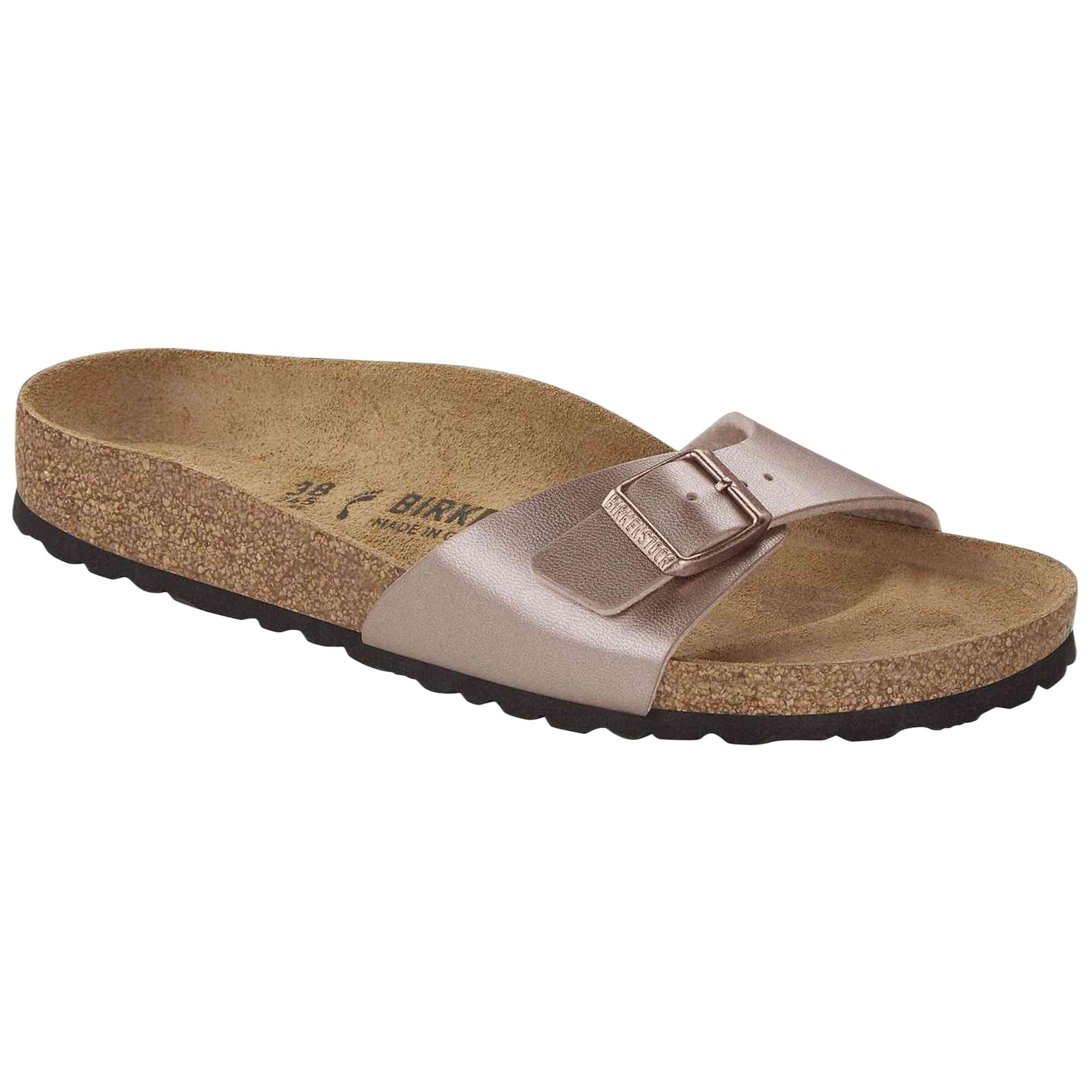 Sandalias Birkenstock modelo Madrid Metallic Ancho Estrecho para Mujer en color Rosa