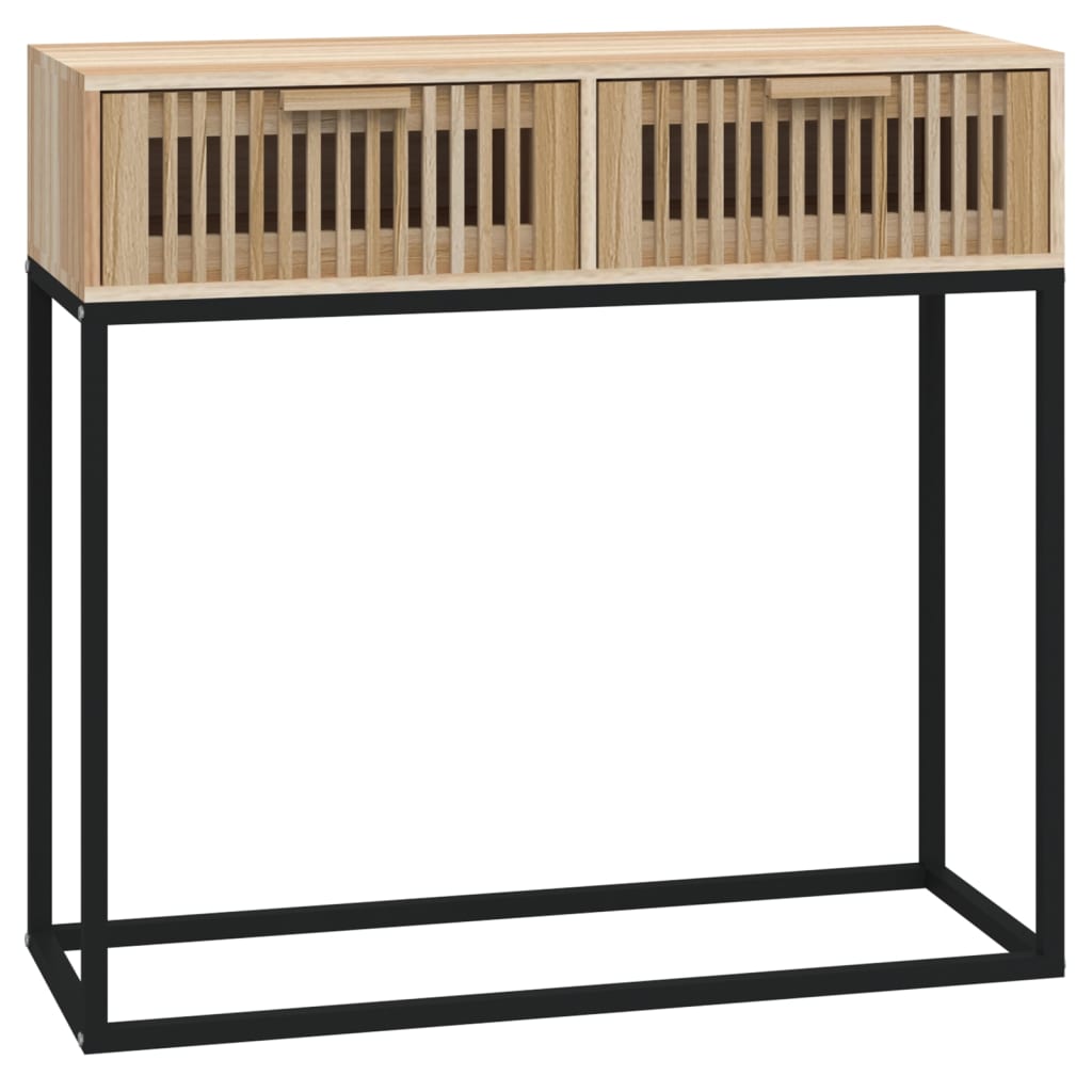 Mesa Consola Vidaxl Hierro y Madera Contrachapada 80x30x75 Cm Blanco