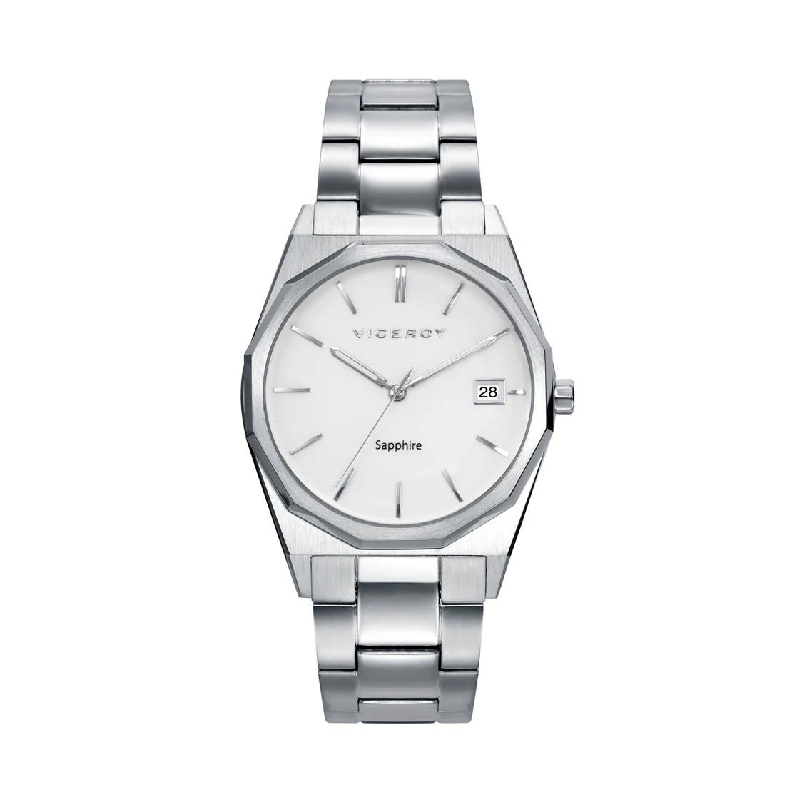 Viceroy Reloj de Hombre Dress extraplano de acero con cristal zafiro