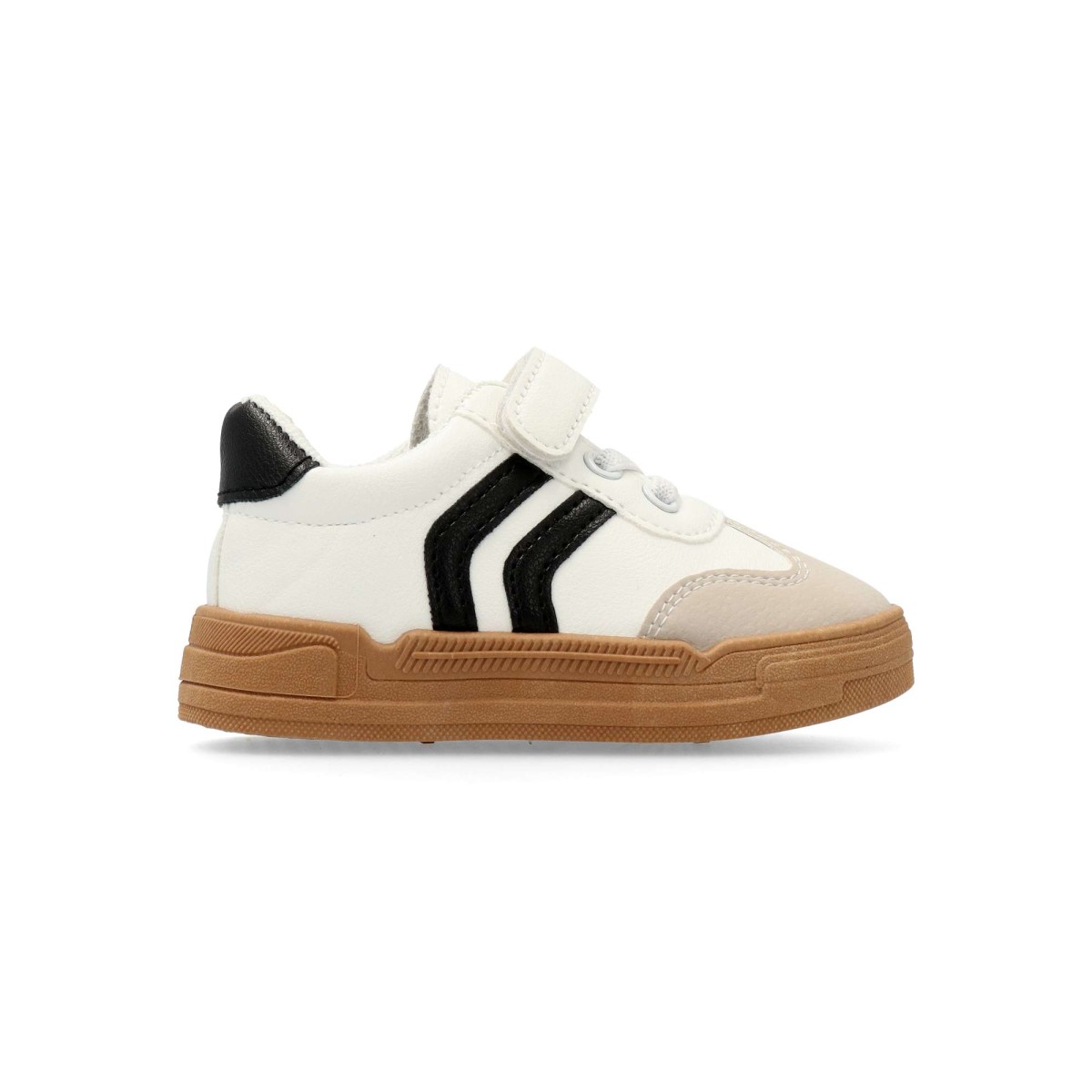 Peke's by Vanessa - Zapatillas deportivas PEKES para niños y niñas, estilo casual con cierre adherente y cordón elástico, suela de goma ligera color caramelo y plantilla acolchada