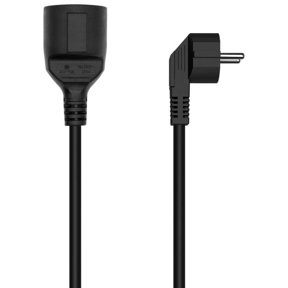 Aisens schuko power extension cable 10m for indoor use, black, type f plug with 1 ac outlet, ideal plug extension for reliable power supply and versatile connectivity, perfect for home or office setups.