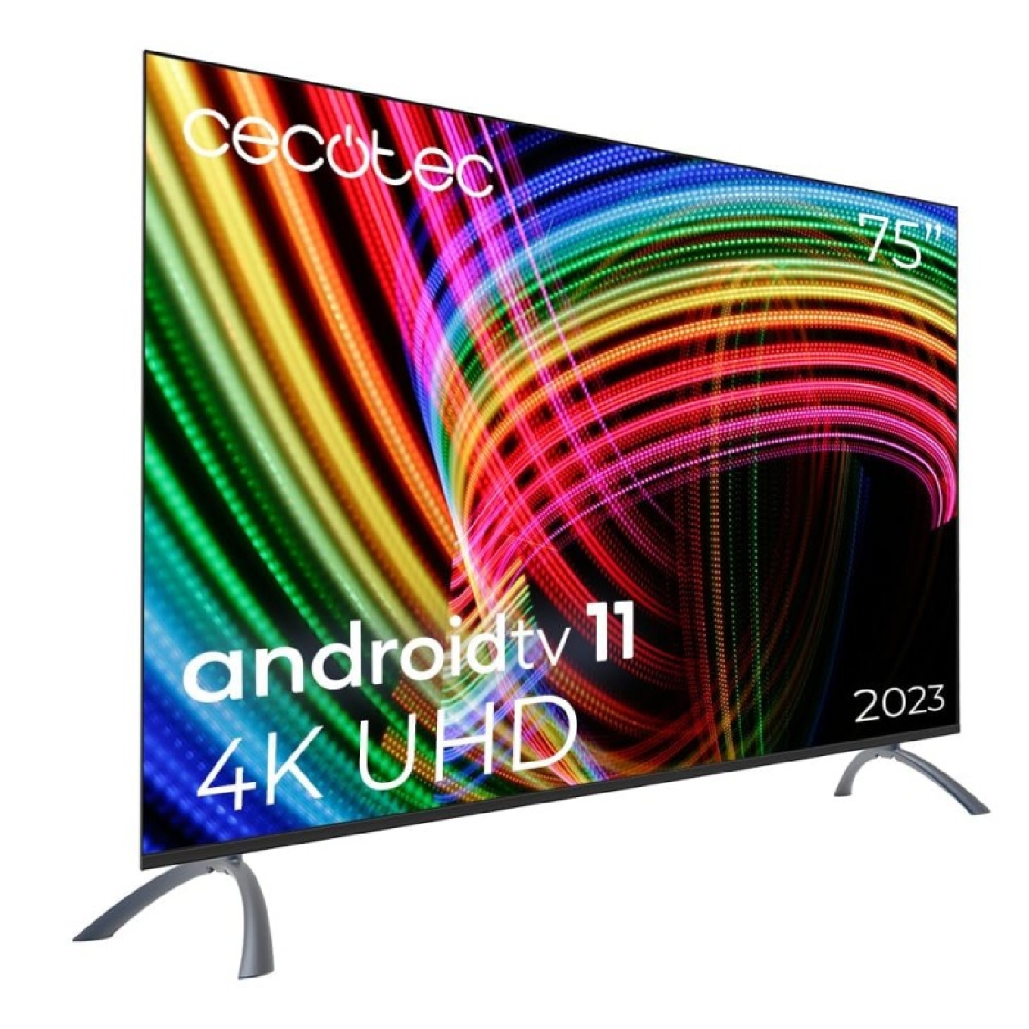 Cecotec Televisor LED 75" Smart TV A3 Series ALU30075, 4k UHD, Android TV 11, Frameless, Asistente de Voz Google y Chromecast