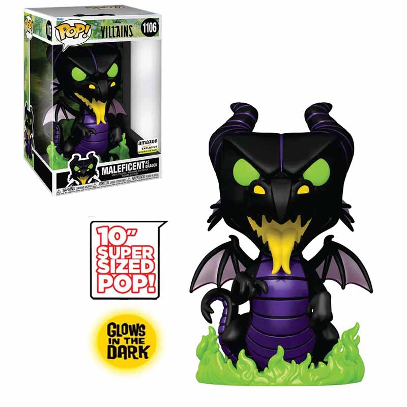Funko Pop! Disney, Maleficent as Dragon (10" Super Sized) (Exclusive) (GITD) 1106