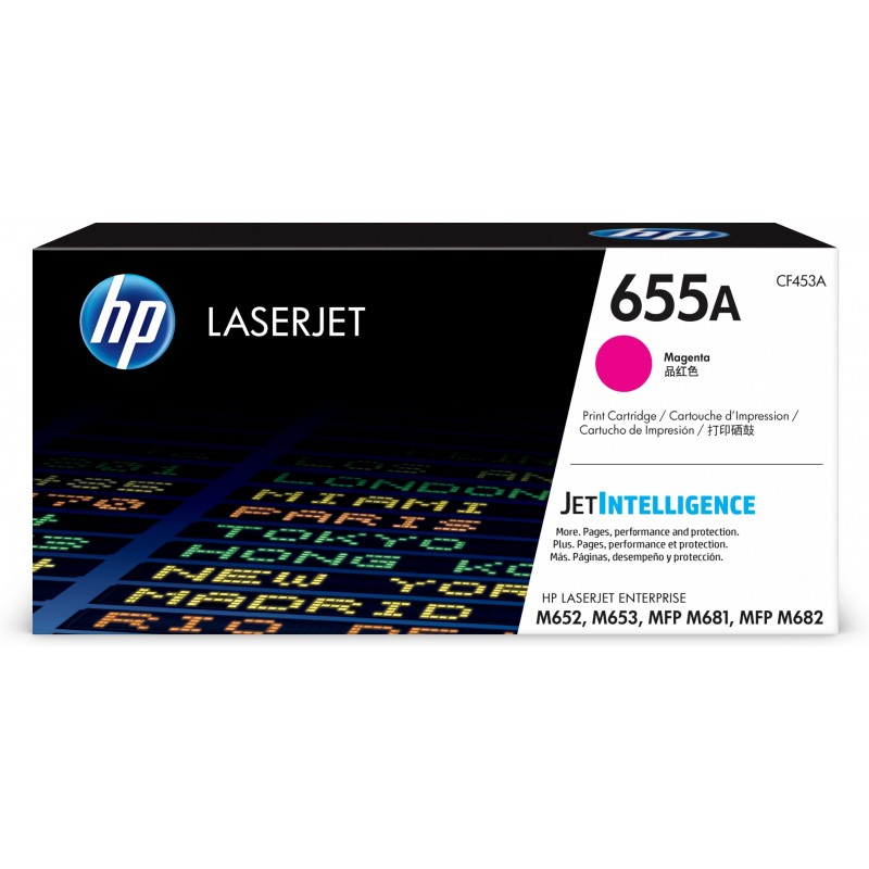 HP - Cartucho de tóner Original LaserJet 655A magenta CF453A