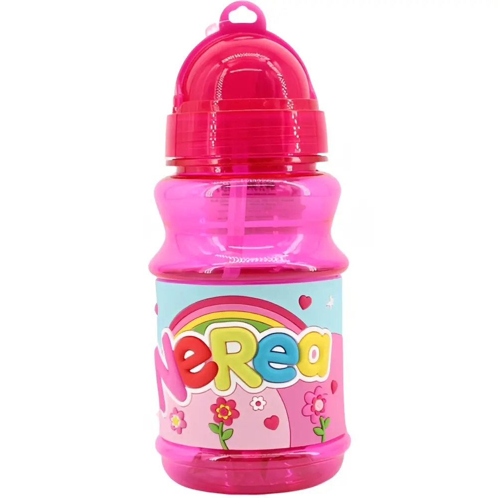 PLUS HOME Botella Agua con Nombre para Niños 350 Ml a Prueba de Fugas Sin BPA