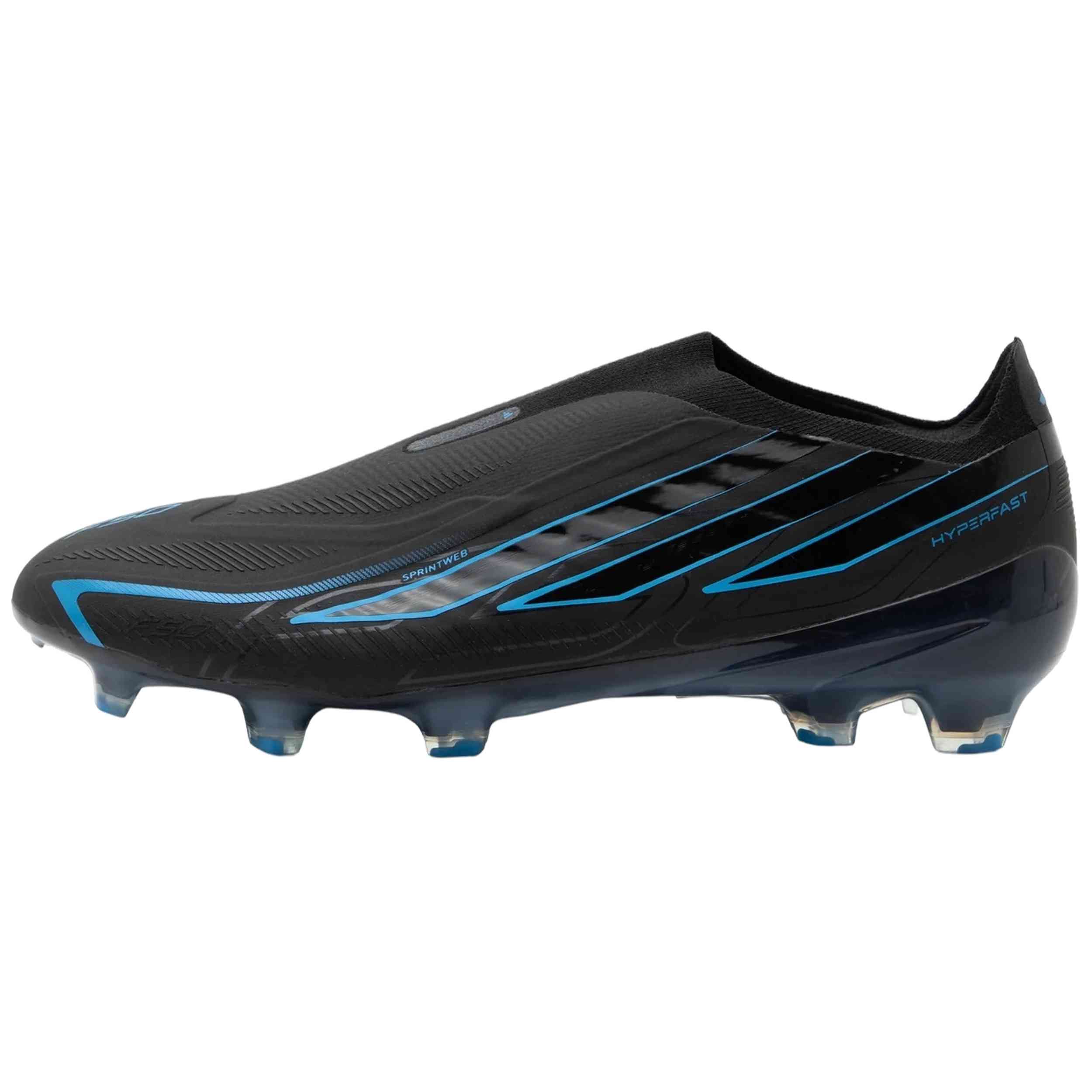 Botas De Futbol Adidas modelo F50 Hyperfast Elite Laceless FG "Core Black / Core Black / Lucid Ray Blue" para hombre y mujer en color Negro