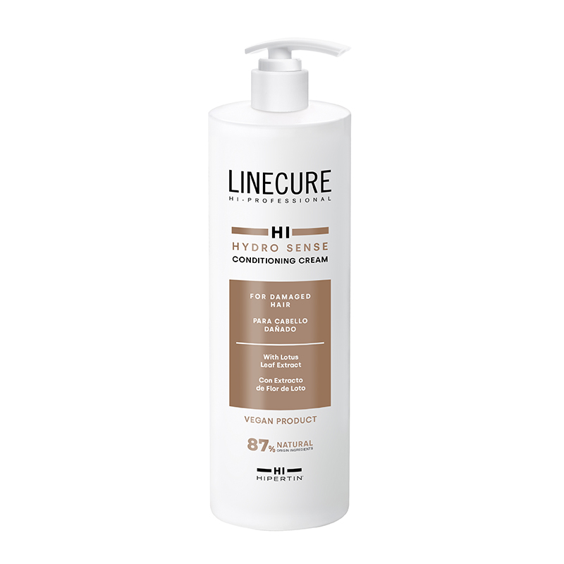 Hipertin Hydro Sense Conditioning Cream - Acondicionador Vegano para cabello, hidratación y brillo para cabellos dañados - 1000ml
