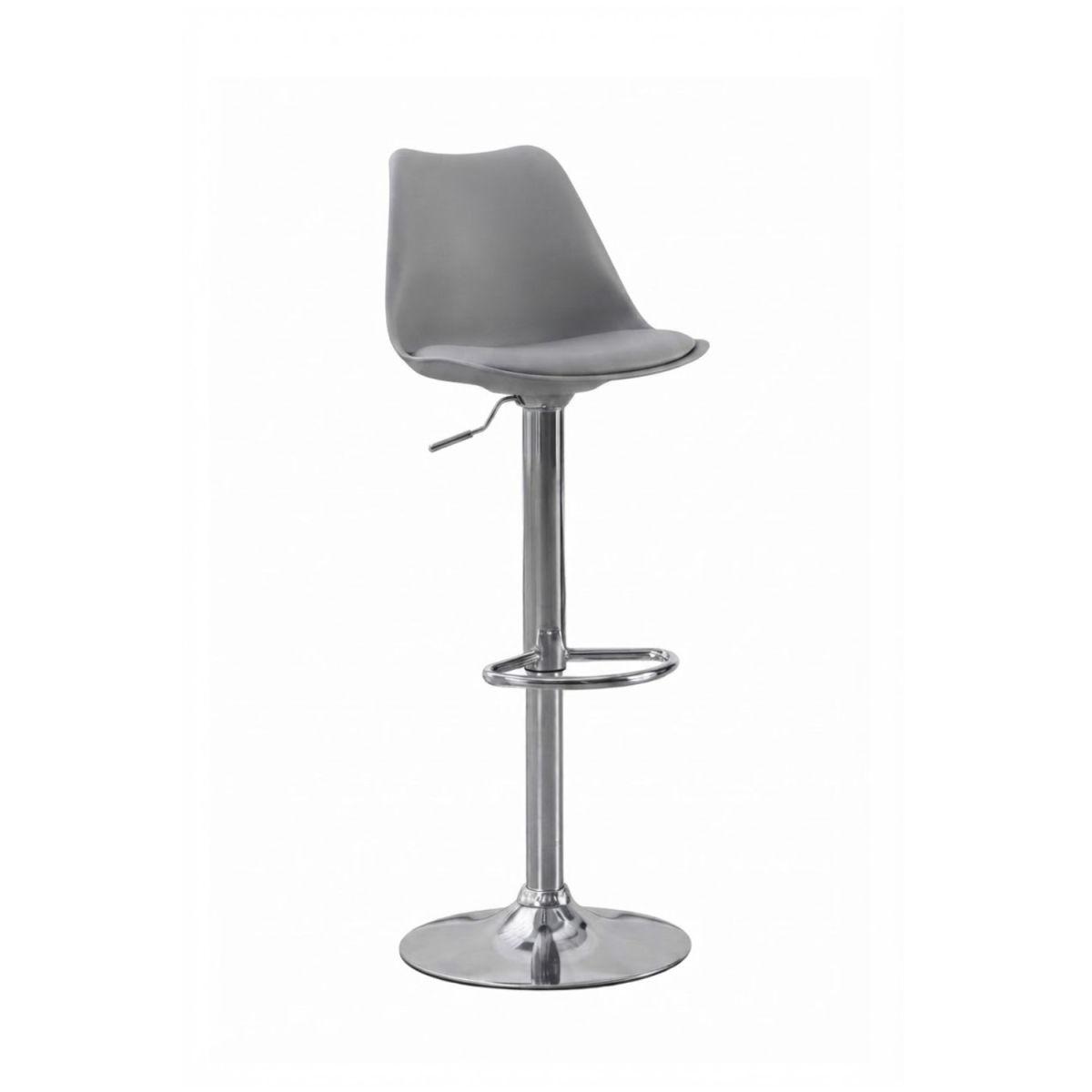 Regalos Miguel - Taburetes Cocina - Taburete Alto Regulable Synk - Gris claro