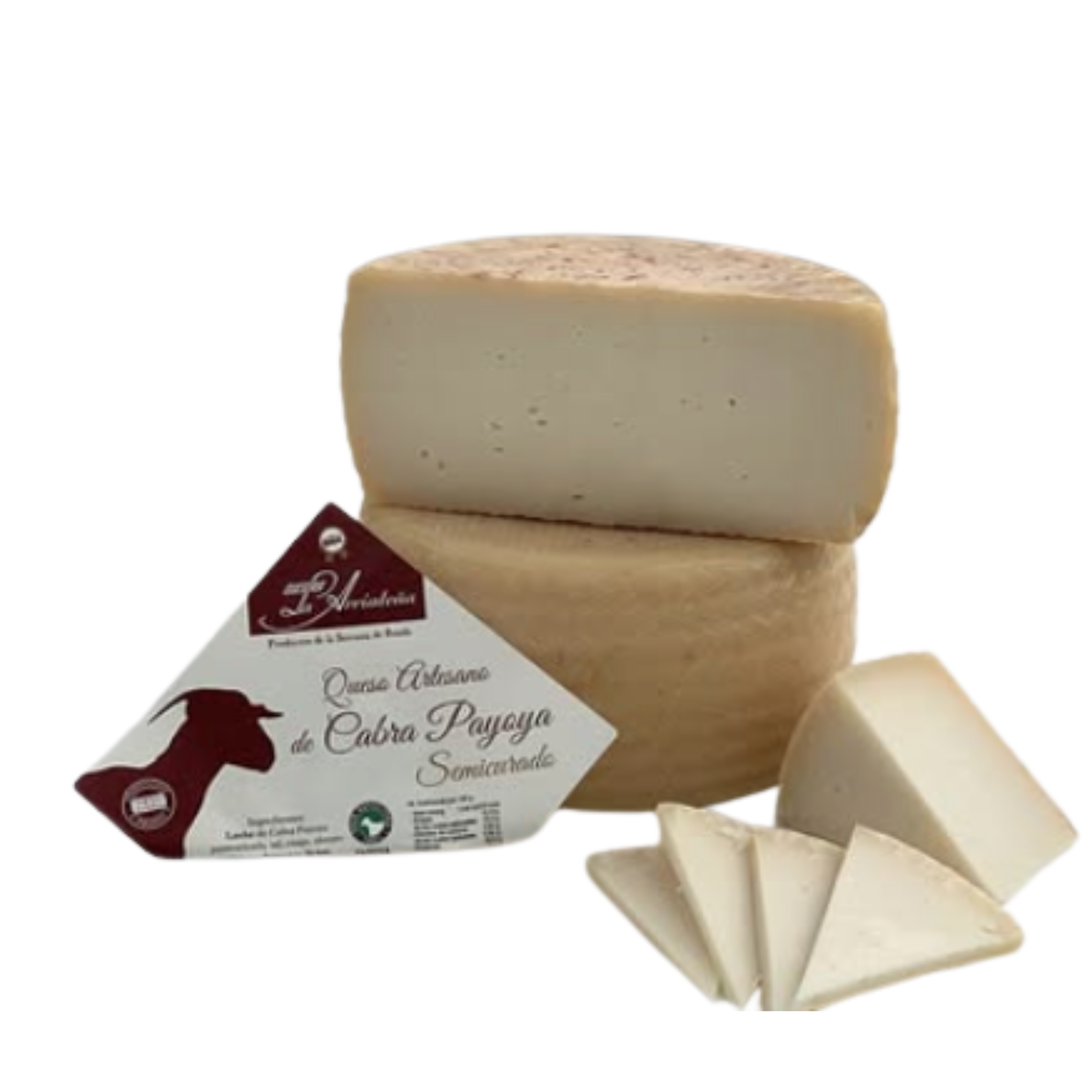 Queso Semicurado Artesanal de Cabra Payoya 100% Leche Natural, Sabor Intenso y Textura Cremosa, Producto Gourmet de la Sierra de Cádiz - 2Kg Aprx. Ibéricos a domicilio gourmet