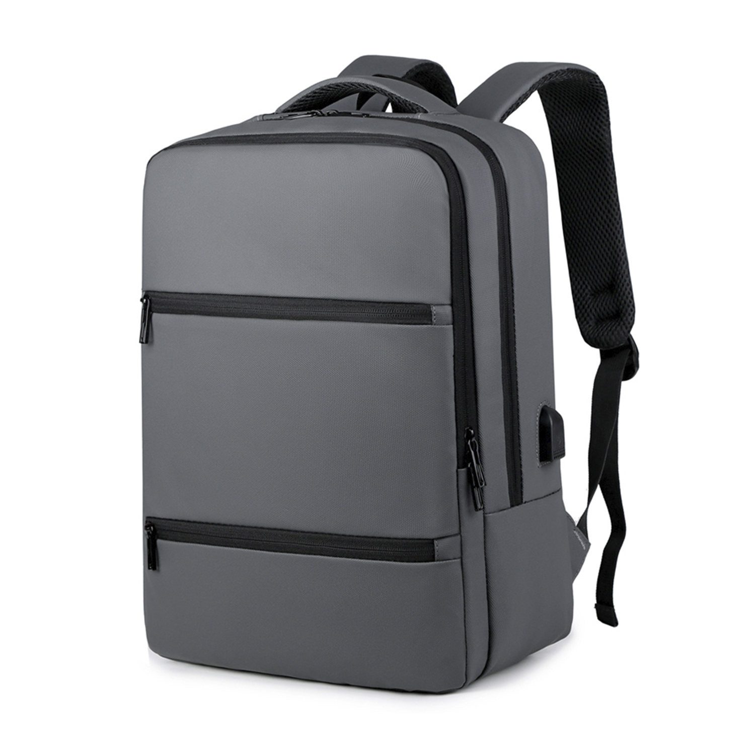 DAM. Mochila de viaje con gran resistencia, impermeable y con conexión USB. Acolchada y ventilada. 32x14x42 cm.