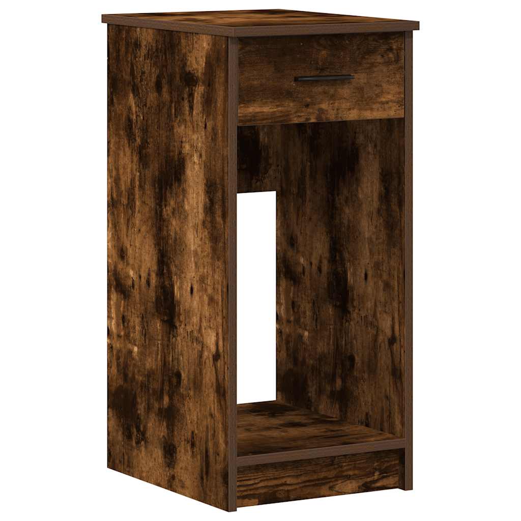 vidaXL Torre de ordenador con cajón roble ahumado 35x45x77 cm
