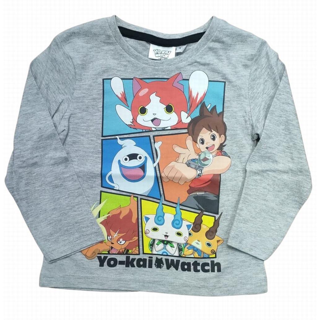 Suncity Camiseta Manga Larga Yo-Kai Watch Gris Talla 3 Años - Disponible en Talla 3