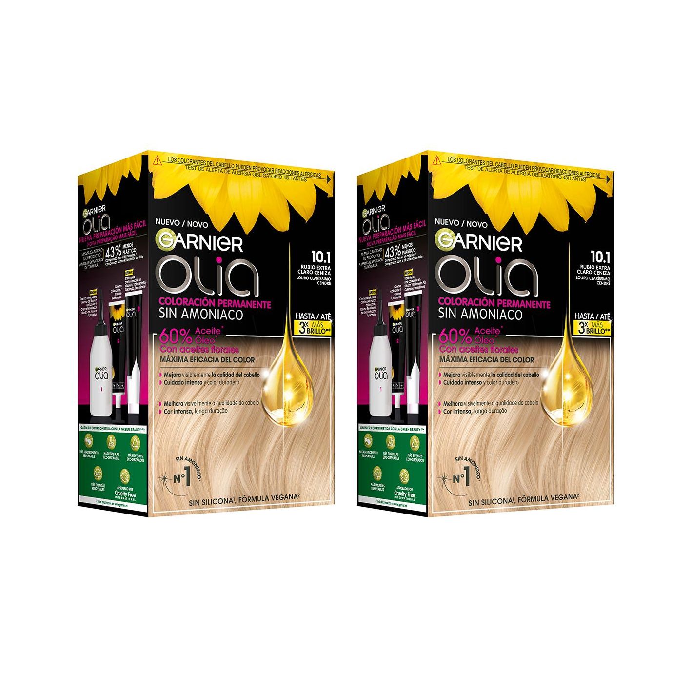 GARNIER | Olia coloración permanente sin amoniaco para un olor agradable con aceites florales de origen natural -