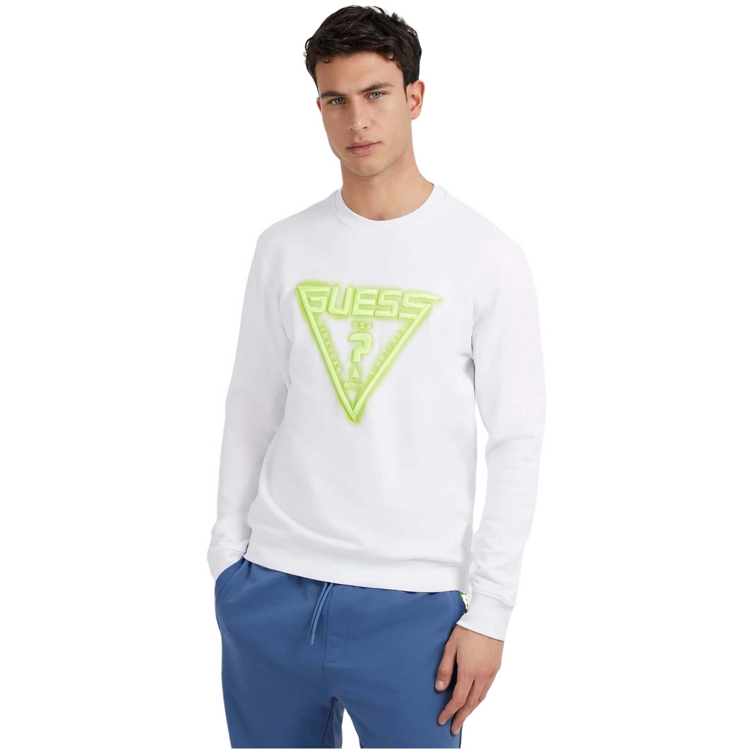 Sudaderas Sin Capucha Guess modelo Z3GQ20FL04DG011 para Hombre en color Blanco