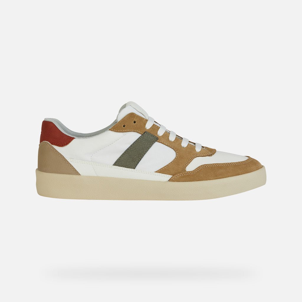 Geox hombre zapatillas U Affile B wrinkl.synt nylon U45BUB OPTFU CA51Z cuero-blanco