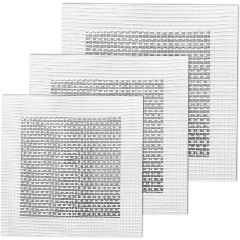 CA Sollbry - 6 parches autoadhesivos de aluminio para reparación de paredes, malla de fibra de 10, 16 y 20 cm sobre placa galvanizada, para reparación de paredes y techos (10, 16 y 20 cm)