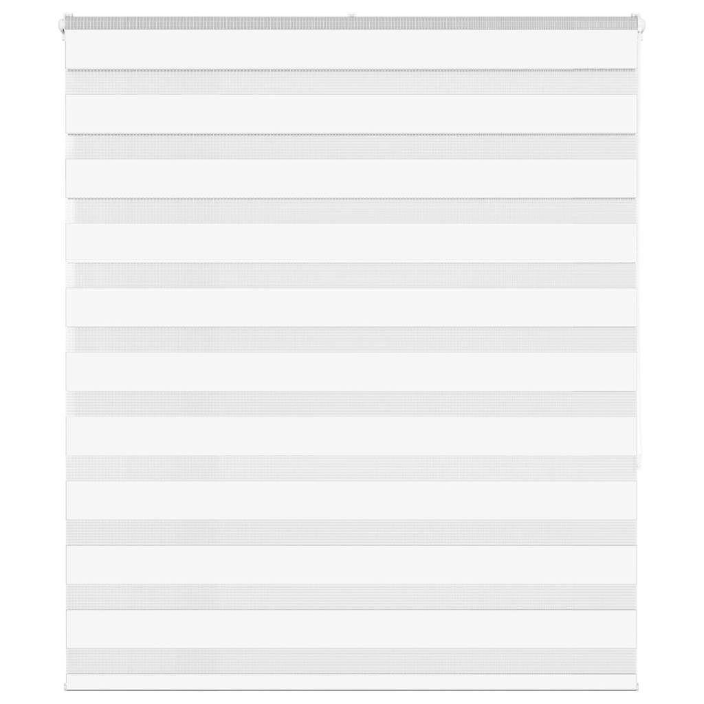 vidaXL Estor cebra blanco 120x150 cm tejido ancho 115,9 cm poliéster