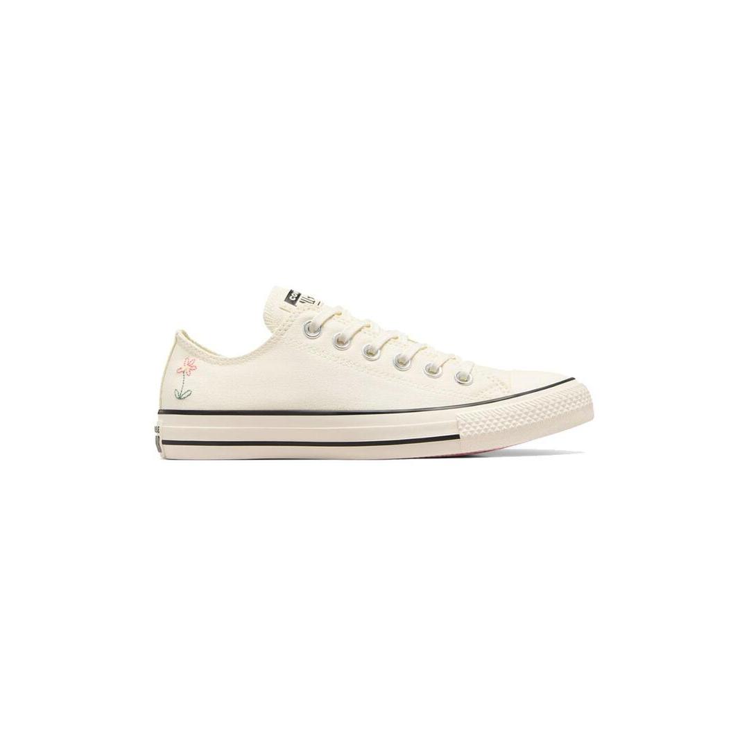 Zapatilla Mujer Converse Ctas Ox Bordada Blanca