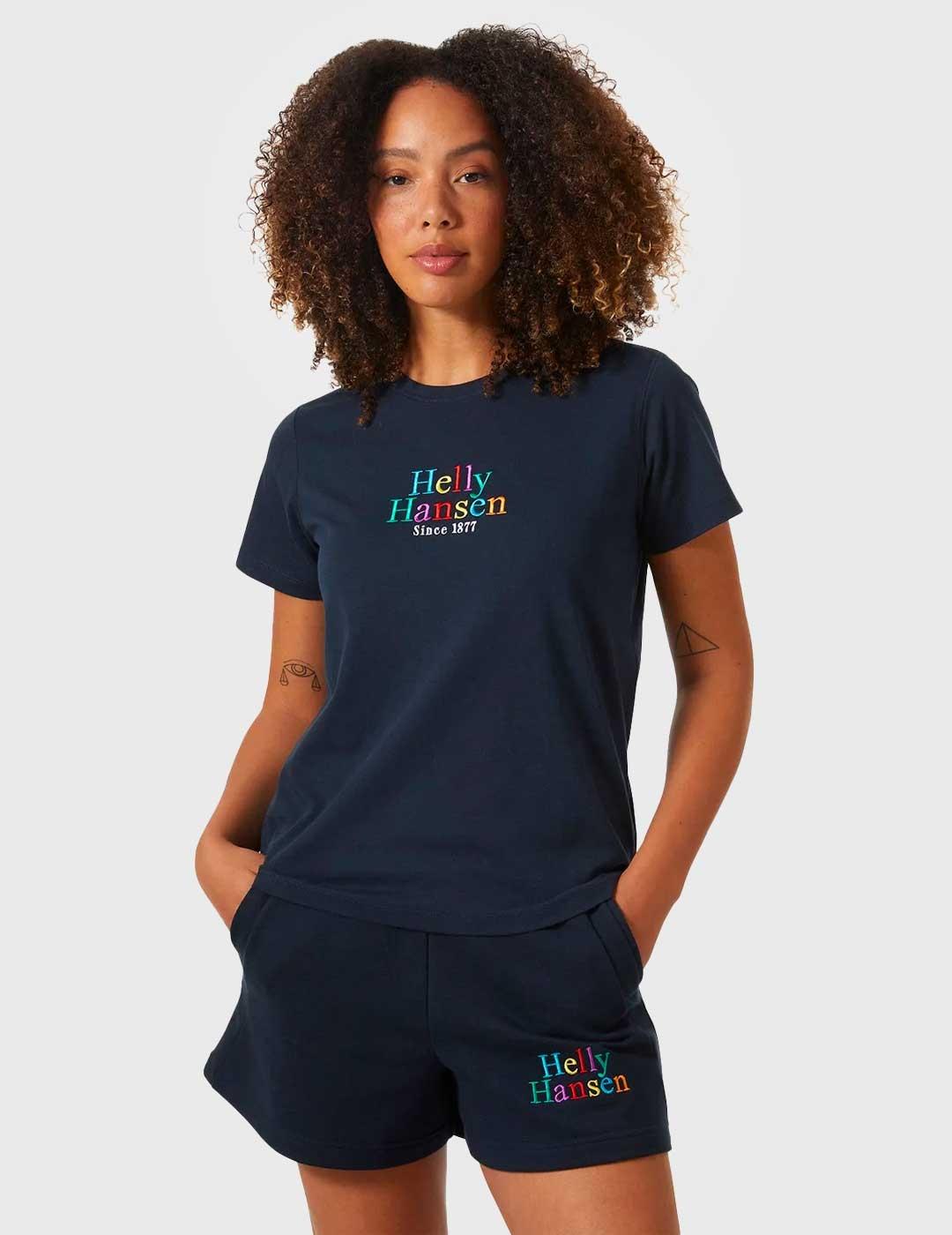 Camiseta Helly Hansen Core Graphic marino para mujer