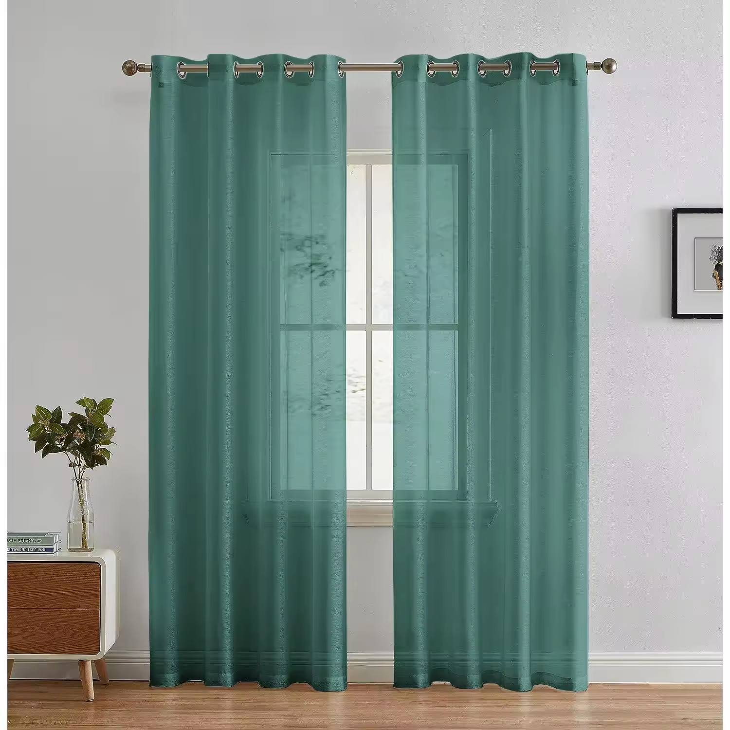 Cortinas Visillos 100% Poliéster con Efecto Lino 140x260 para Salón y Dormitorio,Cortina Decoración Hogar Moderna, Exterior Terraza y Cocina, variedad de colores, 12 colores para elegir