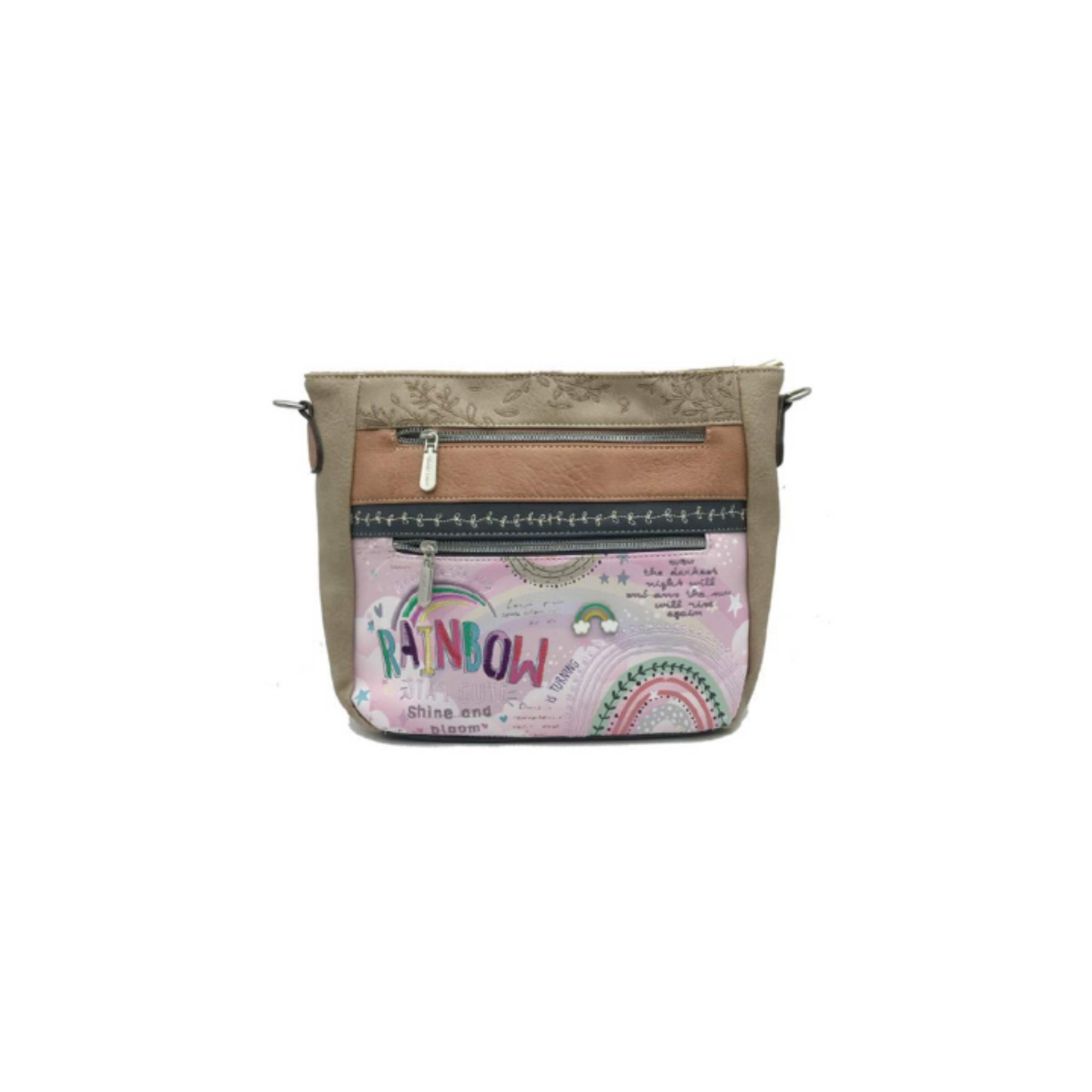 Sweet & Candy Bags Bolso Bandolera 'Dulces y Caramelos' Moda Primavera-Verano 2024 Rosa y Marrón