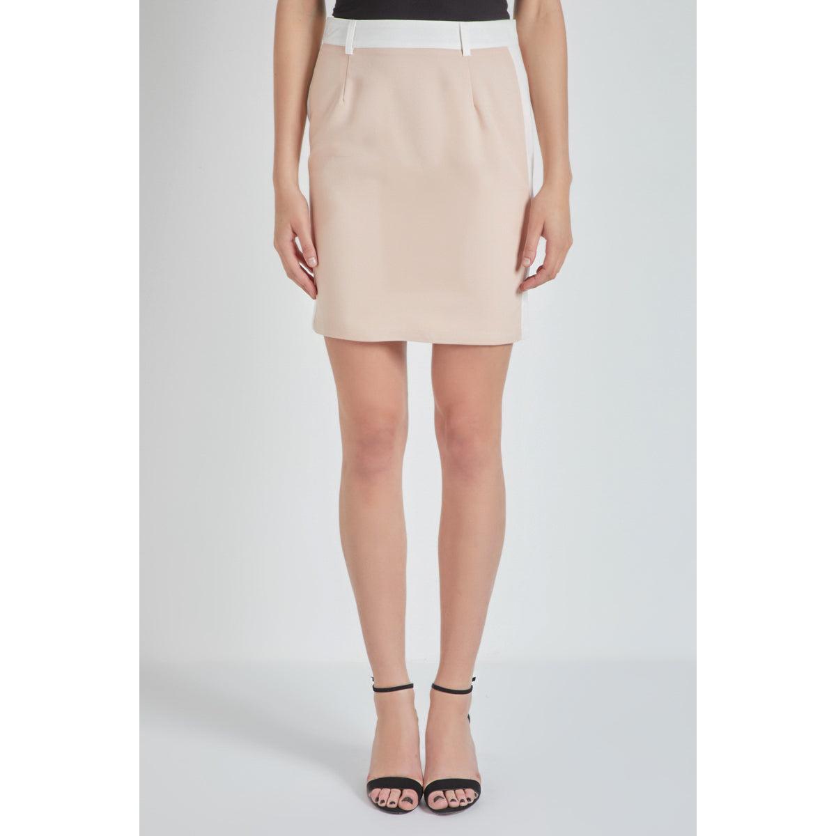 Falda mujer recta short skirt estilo clásico elegante trabillas cintura cremallera trasera abertura trasera, cómoda versátil, poliéster, talla 38, color rosa claro, ideal oficina eventos primavera verano ✅Entrega 24/48h