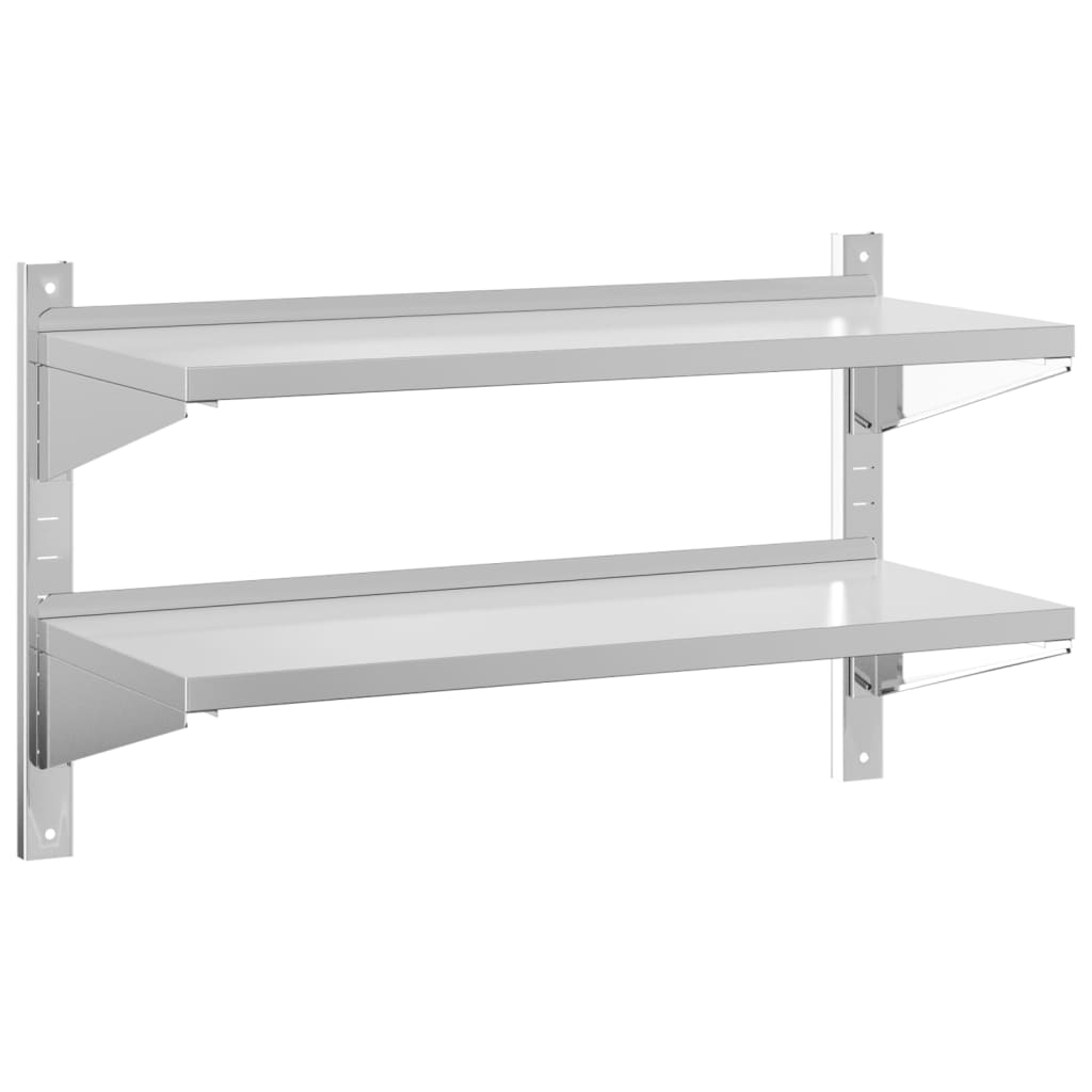 Vidaxl Estante Pared Acero Inoxidable Plateado 100x40x60cm