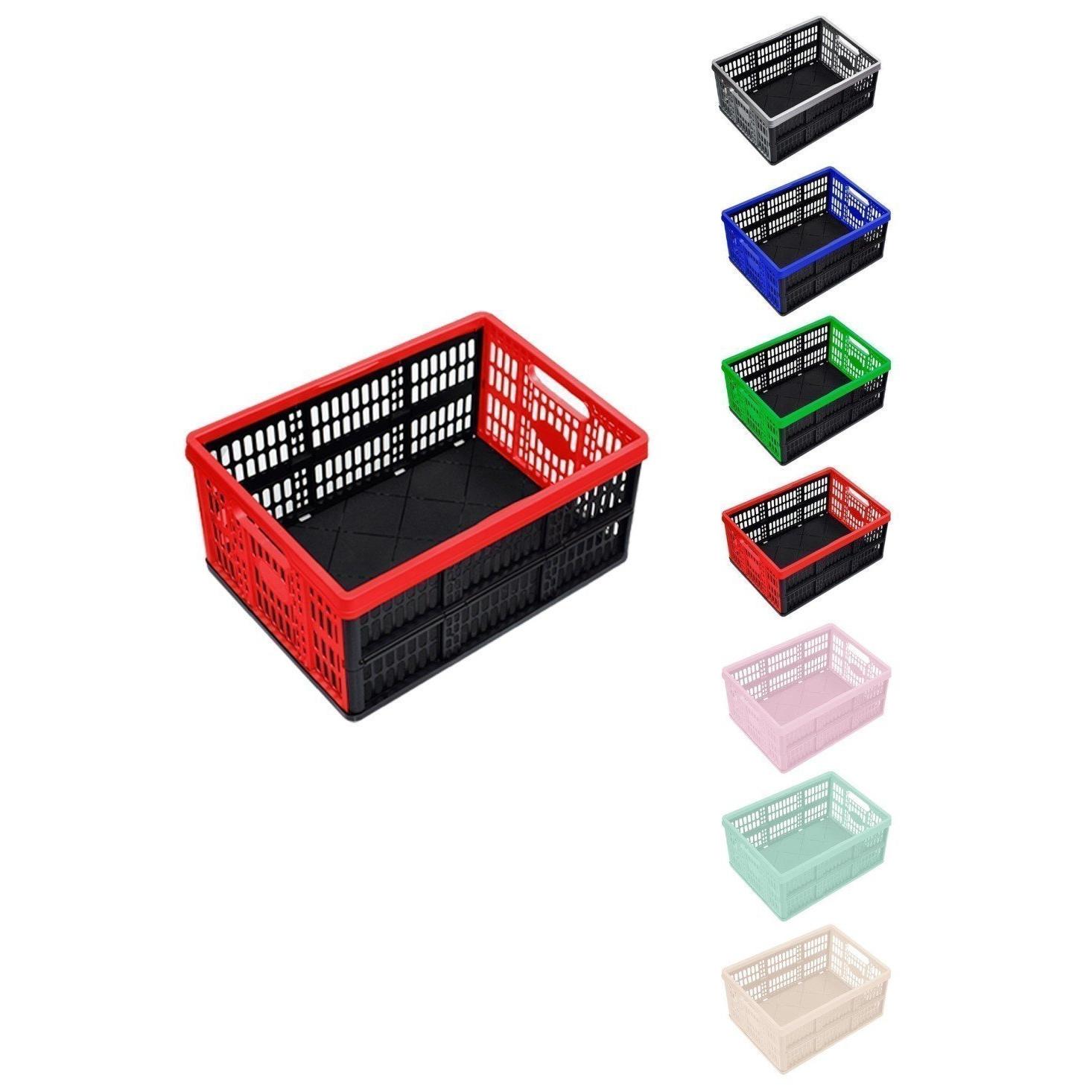 Caja Plegable de 32 Litros para Almacenamiento | Resistente y Compacta | Ideal para Organización en Hogar y Oficina | 48x35cm