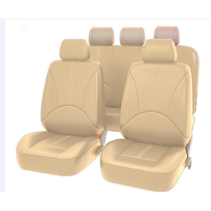 TK Fundas Universales para Asientos de Coche - Juego Completo de Protectores de Cuero PU - Accesorios Interiores para Automóviles - 9 Piezas - Nuevo