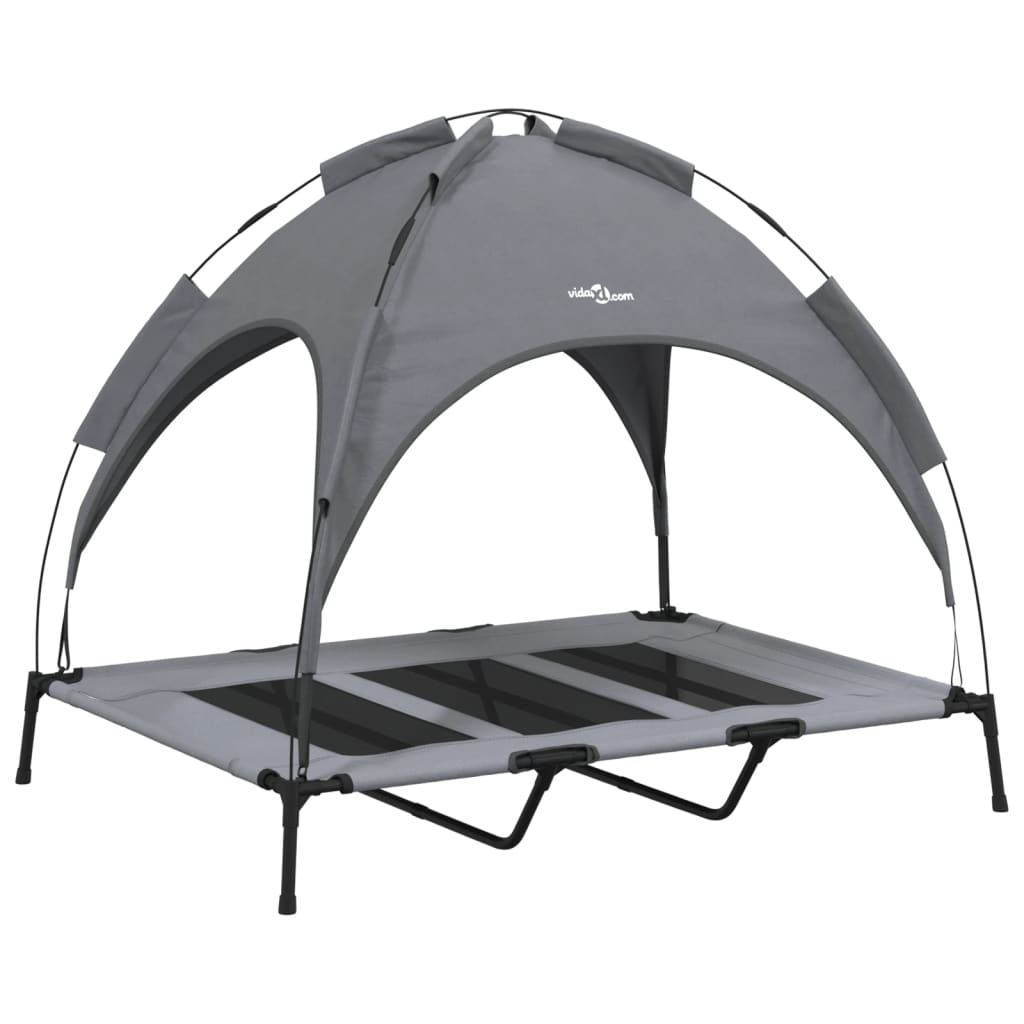 vidaXL Cama para perros con dosel antracita tela oxford y acero Dimensiones 62 x 48 x 61 cm, 76 x 62 x 72 cm, 92 x 77 x 85 cm y mas