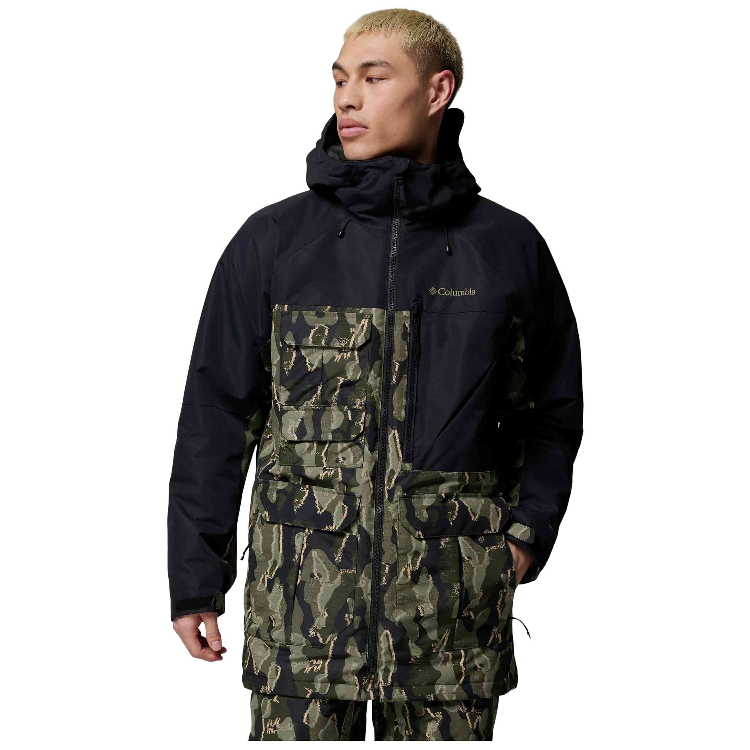 Chaqueta Columbia modelo Chaqueta con capucha Columbia Coreshot Printed verde militar negro para Hombre en color Verde